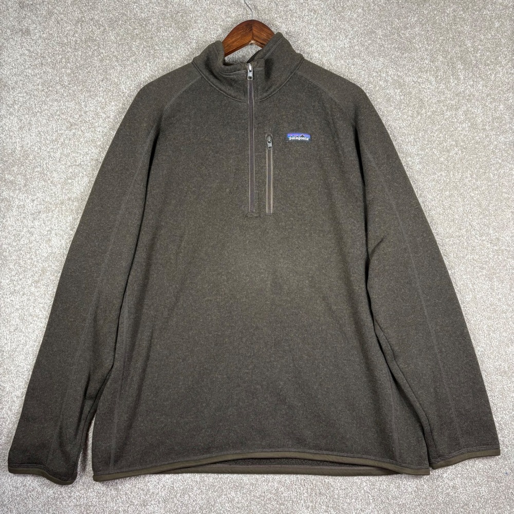 Patagonia Better Sweater 1/4 Zip Pullover Mens XL Brown Fleece Jacket